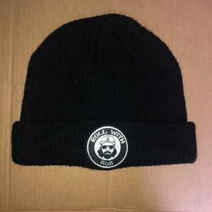 Roll with Rob black cuff beanie